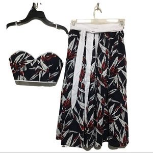L'atiste Skirt Co'Ord Set Floral Cotton Size Small